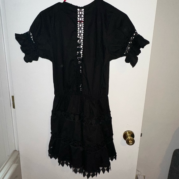 Anthropologie Black Lace Swim Dress - Picture 3 of 5
